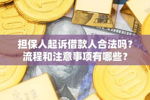 武汉担保人起诉借款人合法吗？流程和注意事项有哪些？