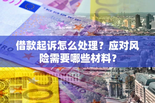 武汉借款起诉怎么处理？应对风险需要哪些材料？