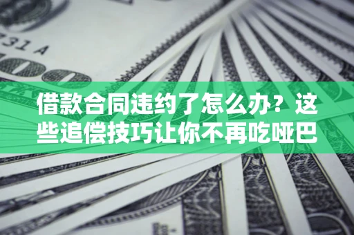 武汉借款合同违约了怎么办？这些追偿技巧让你不再吃哑巴亏