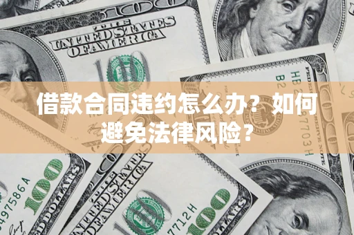 武汉借款合同违约怎么办？如何避免法律风险？