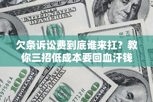 武汉欠条诉讼费到底谁来扛？教你三招低成本要回血汗钱